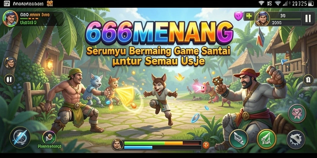 Tampilan gameplay menarik dari 666MENANG yang penuh warna.