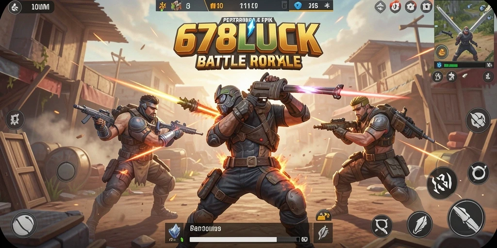 Gameplay Battle Royale yang mendebarkan dan penuh aksi.