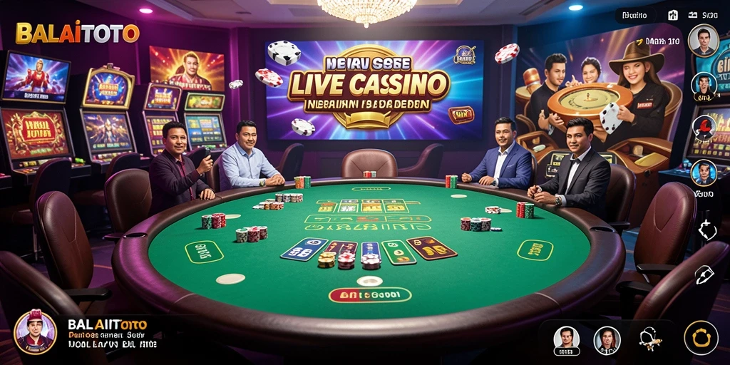 Tampilan gameplay Live Casino dalam aplikasi BALAITOTO yang menarik.