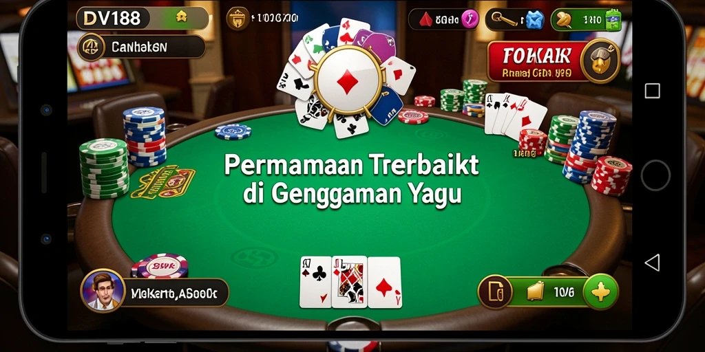 Tampilan gameplay Poker yang menarik di DV188.