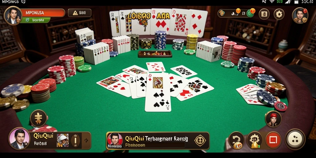 Screenshot utama MPONUSA yang menampilkan suasana permainan QiuQiu.