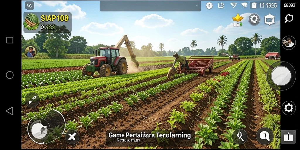 Screenshot gameplay SIAP108 menampilkan kegiatan bertani yang menarik dan interaktif.