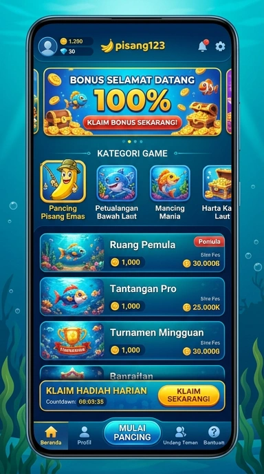 Halaman unduh aplikasi dari pisang123 yang aman dan efisien.